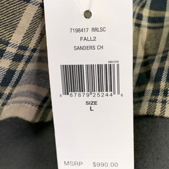 RRL by RALPH LAUREN Size L Sanders Brown Cotton Twill Belted Jacket - Picture 5 of 7